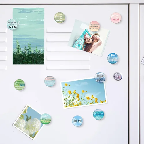 Vista 3 de MORCART 16 piezas de imanes inspiradores para nevera, imanes decorativos con citas motivacionales para casillero, pizarra blanca, gabinete, oficina