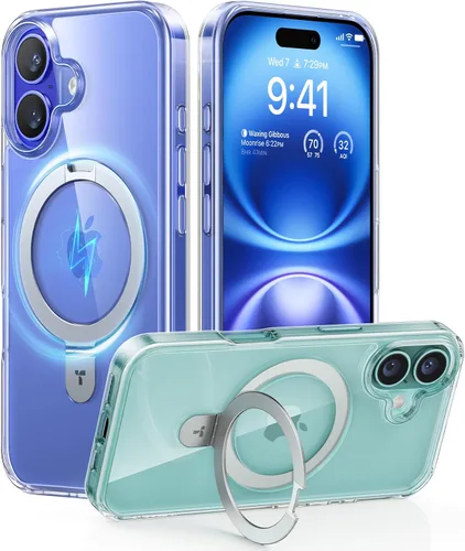 Vista 23 de TORRAS Funda magnética para iPhone 13 Pro Max de 6.7 pulgadas [compatible con Magsafe] con soporte, [protección contra caídas de grado militar] a