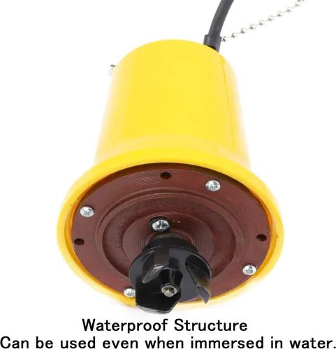 Vista 3 de Sutekus Bomba sumergible pequeña 12V para bombear y drenar agua de mar Tarifa máxima de descarga 70 l/min