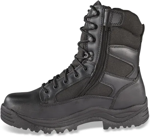 Vista 4 de HQ ISSUE Botas tácticas clásicas impermeables de 8 pulgadas con cremallera lateral para hombre