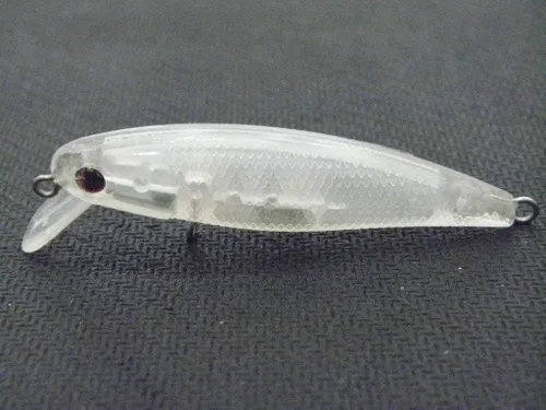 Vista 9 de 10 Señuelo en Blanco sin Pintar Minnow Crankbait de Agua Superior sin Labios Jerkbait Señuelos de Pesca