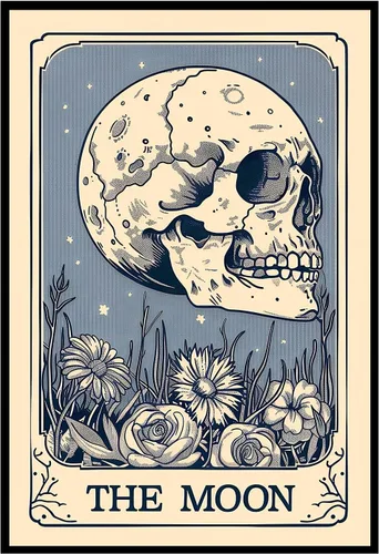 Vista 8 de Póster de libros de cartas de tarot, arte de pared, diseño de mariposa, flores botánicas, arte de pared, biblioteca, lectura, impresiones en lienzo