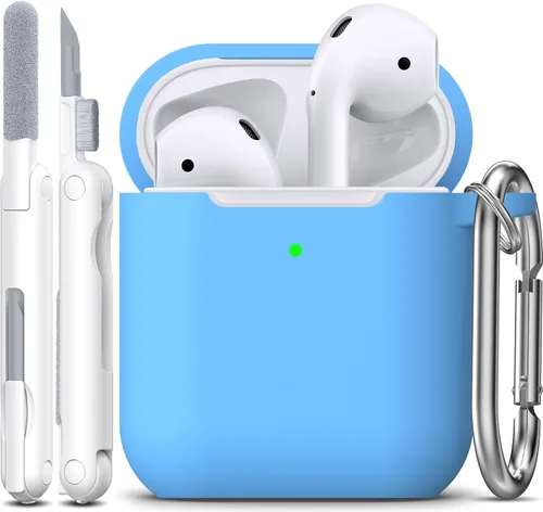 Vista 133 de R-fun for AirPods 2nd/1st Case Silicone Cover, Banana Violet Violeta plátano