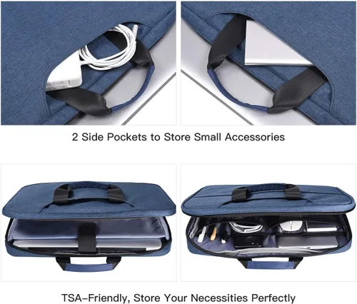 Vista 6 de Maletín resistente al agua con asas para computadora portátil de 11.6"-12.9" para mujer portafolio para Acer R 11 11.6 Chromebook, ASUS Chromebook