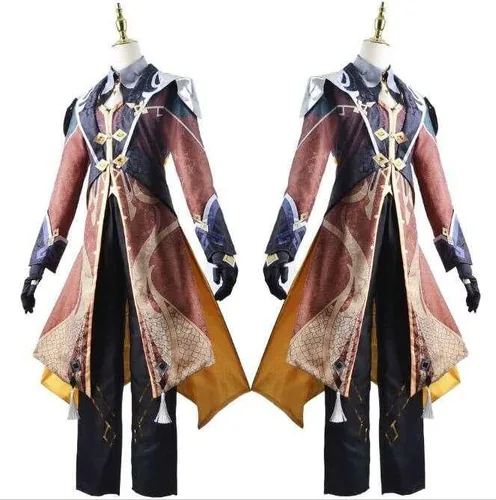 Vista 5 de Cosplay Life ZHONGLI Genshin Impact - Disfraz completo de anime RPG con peluca para cosplay