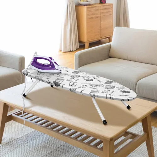 Vista 6 de Duwee Tabla de planchar de mesa de 13 x 36 pulgadas con cubierta resistente al calor