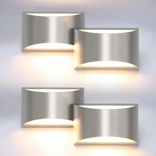 Vista 18 de Aipsun Aplique de Pared de Latón Cepillado Luces de Pared Interiores con Cableado Directo 1 Paquete Luz de Montaje en Pared Hacia Arriba y Hacia