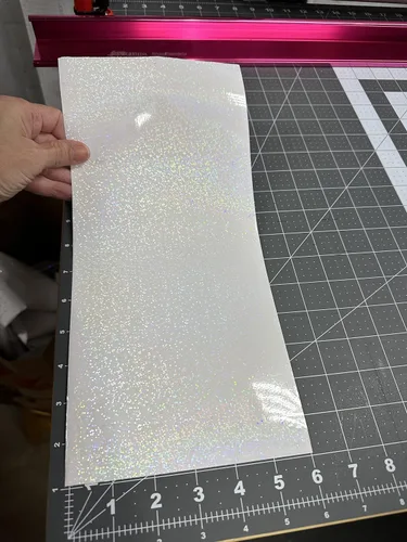 Vista 2 de Clear Holographic Snow Cold Laminating Sheets Self Adhesive (8 1/2 x 11)
