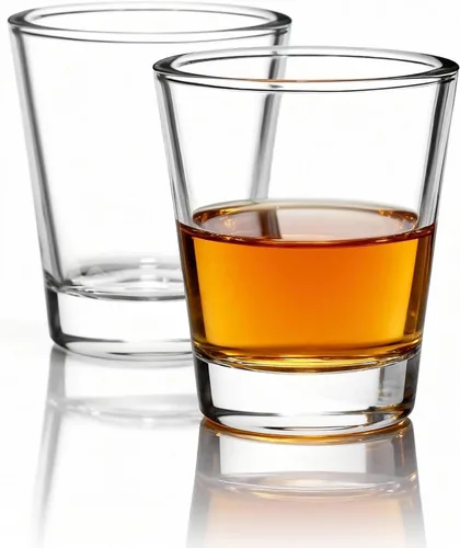 Vista 10 de BCnmviku Juego de vasos de chupito de 1.5 onzas con base pesada, vaso de chupito transparente (paquete de 10)