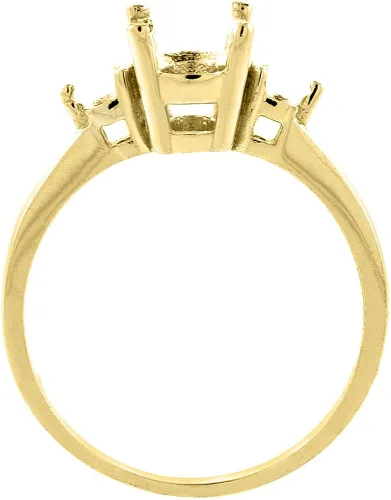 Vista 2 de Oro amarillo de 14K Anillo De Aguamarina Natural Oval 9x 7mm zafiro azul claro Accent Tamaños 5A 10
