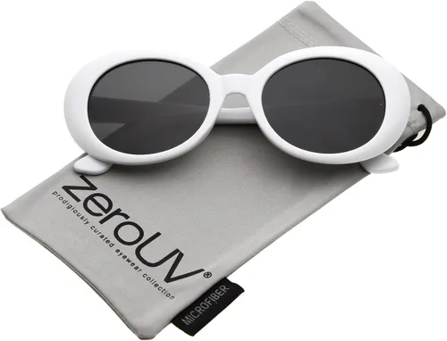 Vista 7 de ZeroUVanteojos de sol con marco ovalado grueso, estilo retro 51mm