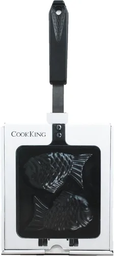Vista 7 de CookKing - Panquequera con forma de pez Taiyaki japonés, normal, Negro
