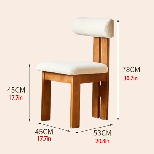 Vista 3 de Sillas de comedor modernas tapizadas, sillas de cocina con marco de madera maciza, silla de sala de estar, cómodo soporte de respaldo alto para sala