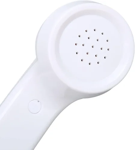 Vista 8 de Auricular retro para teléfono, receptor de teléfono celular, receptor de teléfono celular multifunción a prueba de radiación con enchufe de sonido