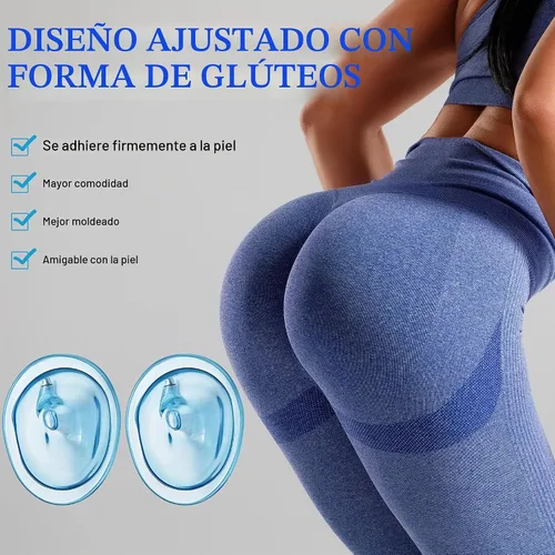 Vista 5 de Elitzia Copas de vacío de glúteos grandes de 7.28 pulgadas de diámetro, accesorios para máquinas de ventosas al vacío, succión de masaje de Azul