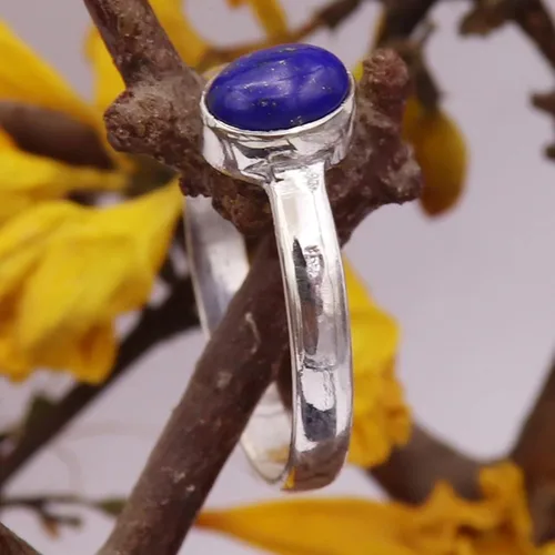 Vista 2 de Goyal Exports SRG331H - Anillo de plata de ley 925 con piedras preciosas hechas a mano para mujeres