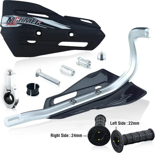 Vista 8 de Paramanos de moto de cross con empuñaduras, protectores de mano de motocicleta de 7/8 pulgadas y 1 1/8 pulgadas para cuatrimoto, soporte universal