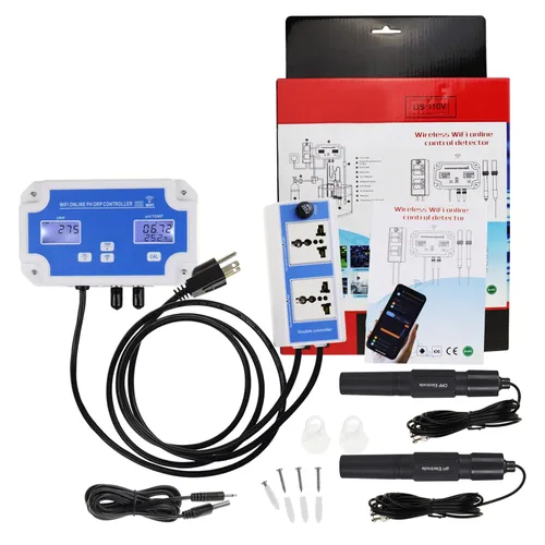 Vista 3 de Controlador inteligente de pH/ORP con monitoreo y dosificación remota a través de aplicación, medidor 3 en 1 de pH/ORP/Temp con sondas reemplazables