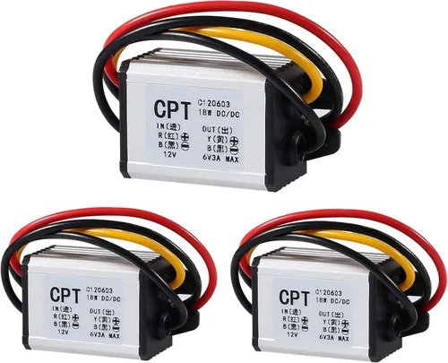 Vista 6 de Paquete de 2 convertidores de 12 V a 5 V, módulo de fuente de alimentación de tablero regulador de voltaje CC, CC 6.3-22V 12 voltios a 5 voltios 3A