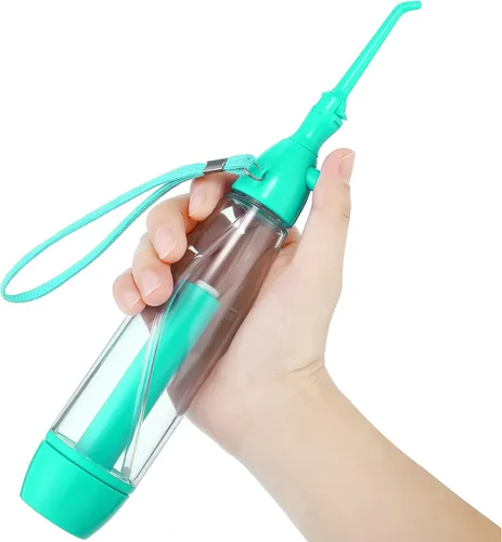 Vista 8 de Irrigador dental de agua para dientes Irrigador oral Limpiador de dientes de agua, no eléctrico, portátil, asequible, irrigador oral inalámbrico