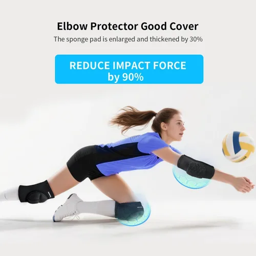 Vista 3 de Coderas de voleibol para niños 2XS-XL -Protector de codo transpirable Adolescentes Hombres Mujeres Bailando Patinaje Fútbol almohadillas