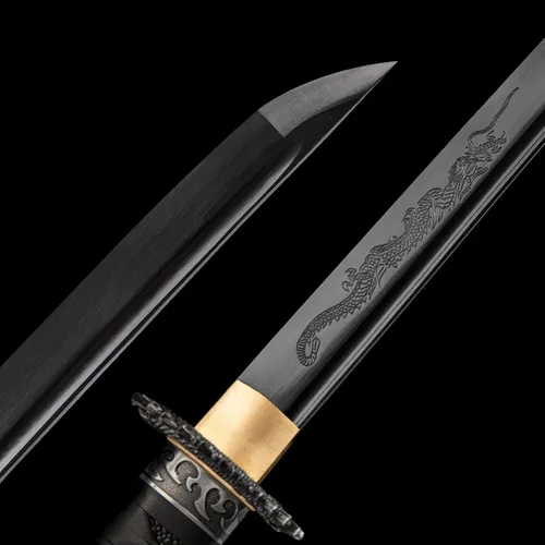 Vista 5 de Espada katana japonesa hecha a mano, auténtica, forjada a mano, espadas samurai de acero de alto carbono 1060 para artes marciales, colección