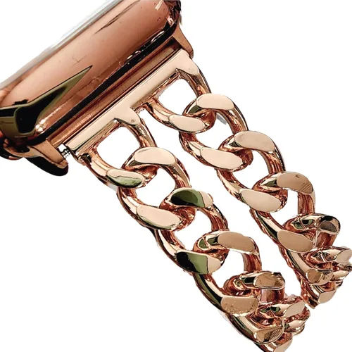 Vista 22 de Adjustable Fashion Chain Link Bracelet Band Compatible with Apple Watch