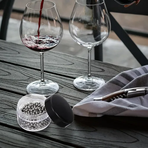 Vista 8 de Hemoton 400 cuentas limpias de acero inoxidable de 0.118 in para jarra de vino, botella de vidrio, jarrón, jarra, bolas de limpieza, esferas