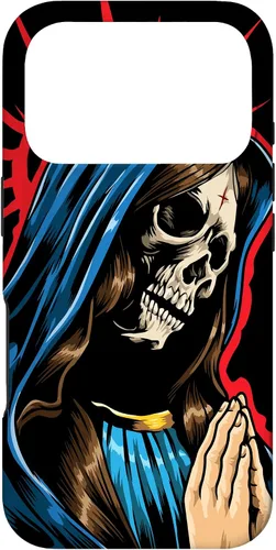 Vista 30 de Día de los Muertos - Praying La Calavera Catrina - Funda de Santa Muerte para iPhone 17