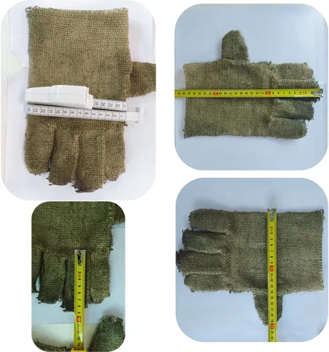 Vista 5 de Guantes de disfraz de espantapájaros de Halloween, arpillera para cosplay