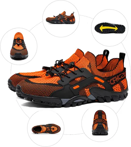 Vista 6 de SOBASO Zapatos de agua para mujeres y hombres, secado rápido, para natación, playa, zapatos acuáticos para deportes acuáticos, buceo, senderismo