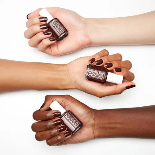 Vista 3 de essie - Esmalte de uñas de calidad de salón, vegano, Odd Squad, marrón rico, colección Odd Squad, 0.46 fl oz