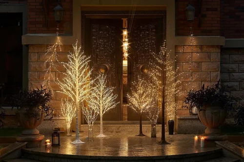 Vista 2 de LITBLOOM Árbol Marrón Iluminado Enchufable 430 Luces LED de Hadas 4 Pies, Árbol de Ramitas con Luces para Interior Exterior Hogar Habitación