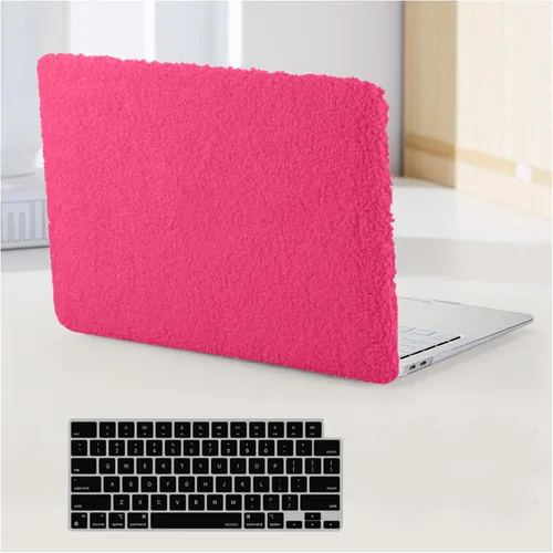 Vista 29 de Funda compatible con MacBook Air de 13 pulgadas (versión 2010-2017). Modelos: A1466 / A1369, funda rígida de piel crema texturizada a cuadros, sin