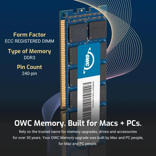 Vista 3 de OWC 16GB DDR3 ECC registrado CL13 1.5v PC3-14900 1866MHz SDRAM Memory Ram módulo de actualización compatible con modelos Mac Pro 2013