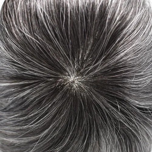 Vista 116 de Toupee para hombre 100% cabello humano real tupé para hombres 0.004 in piel de poliuretano para hombre, sistema de reemplazo de piezas de pelo