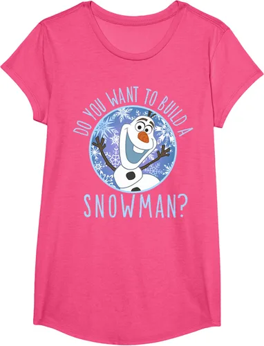 Vista 6 de Disney Camiseta Frozen Olaf con texto en inglés "Do You Want to Build A Snowman Negro