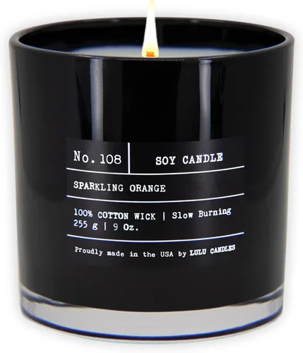 Vista 13 de Lulu Candles After Dark - Teca Caoba Vela Perfumada de Soja de Lujo en Frasco Vertida a Mano en los EE.UU. Altamente Perfumada y Duradera