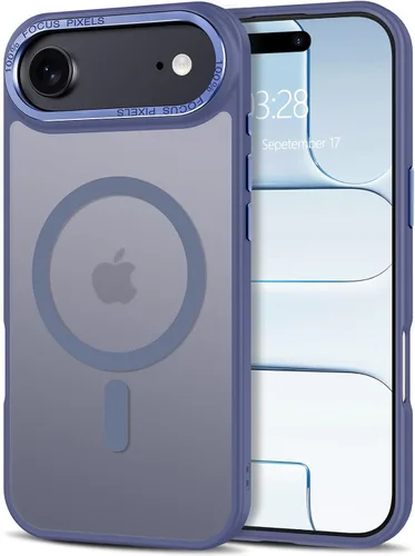 Vista 355 de Anuck - Funda magnética para iPhone 11 compatible con MagSafe, carcasa trasera mate translúcida dura, borde de TPU, delgada, resistente a impactos