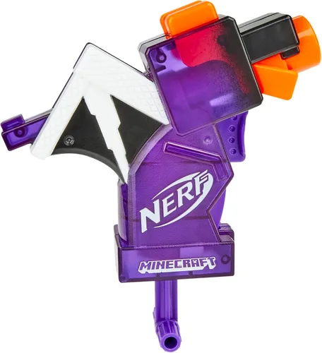 Vista 7 de Nerf MicroShots Minecraft Ender Dragon Mini Blaster, diseño de Minecraft Dragon Mob, incluye 2 dardos oficiales de élite, mango de cebado