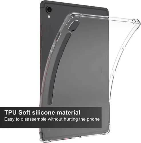 Vista 5 de Zeking Funda para Samsung Galaxy Tab S9 FE, ultra transparente, suave, flexible, transparente, TPU, contraportada para Galaxy Tab S9 FE (X510/X516)