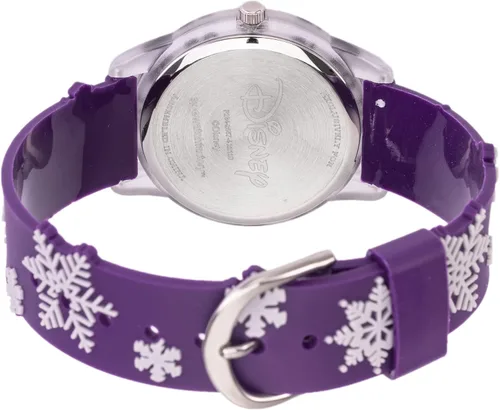 Vista 2 de Disney Reloj analógico de cuarzo con correa de plástico para niños Frozen, Púrpura, Moderno