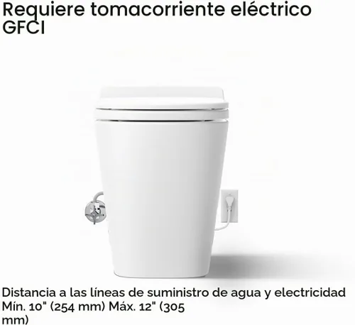 Vista 8 de Kohler Leap - Inodoro inteligente alargado de una pieza con bidé integrado, doble descarga y cierre silencioso