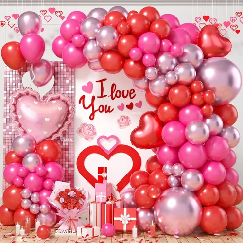 Vista 16 de Kit de guirnalda de arco de globos de Halloween, globos negros y rosados, globos de murciélago de aluminio fantasma para la familia, fondo de fiesta