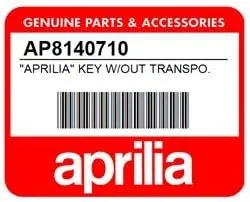 Vista 3 de AP8140710 Llave original OEM en blanco con hacia fuera chip transpondedor para APRILIA Scarabeo SportCity Mojito Rally Caponord Tuono y muchos otros