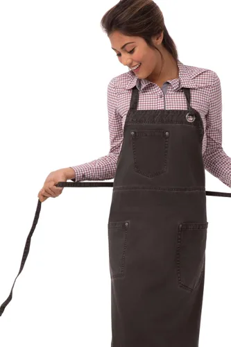 Vista 5 de Chef Works Delantal con babero unisex Dorset, Peltre