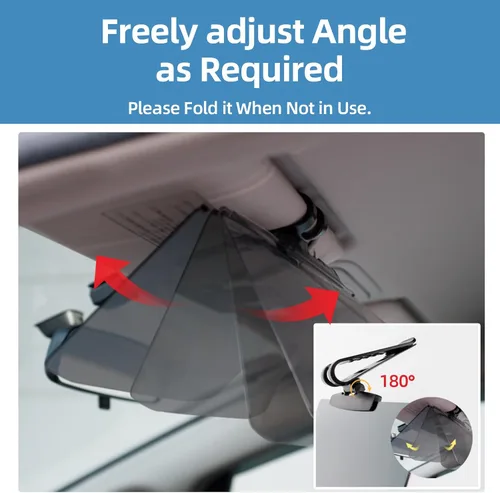 Vista 5 de Extensor de visera solar – Bloqueador solar para coche – Extensor de visera de coche antirreflejo no polarizado – Extensión de visera de coche