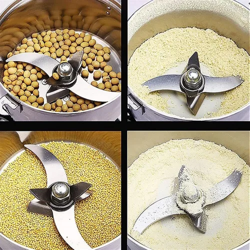 Vista 2 de Electric Grain Grinder 700G Electric Grain Grinder Mill High-Speed Vertical Type Stainless Steel Pulverizer for Kitchen Herb Spice Pepper Coffee