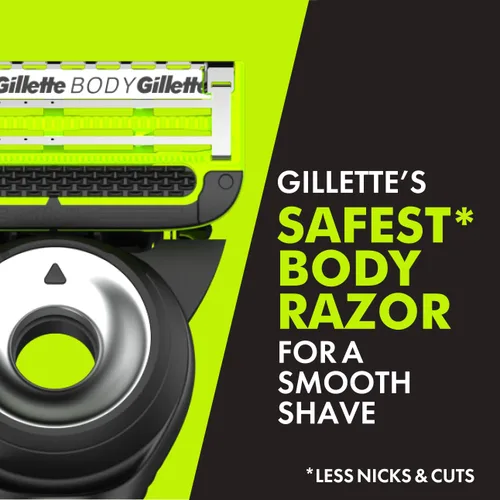 Vista 4 de Gillette Labs Body + Intimate Razor For Men Handle + 4 recambios de cuchilla, funda de viaje