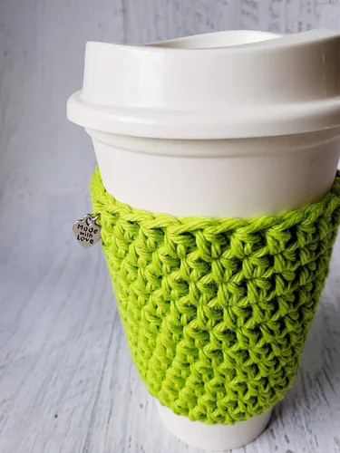 Vista 5 de Lime Green 100% Cotton Cup Sleeve